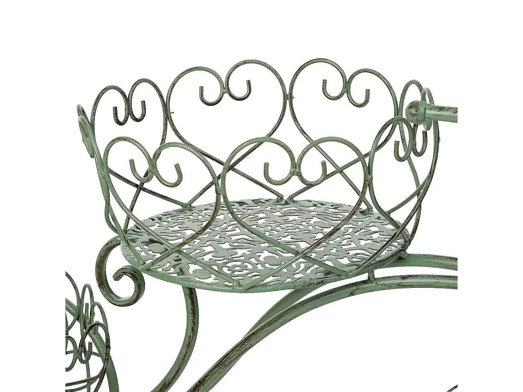 Suporte para vasos de flores verde, 67x21x38h cm