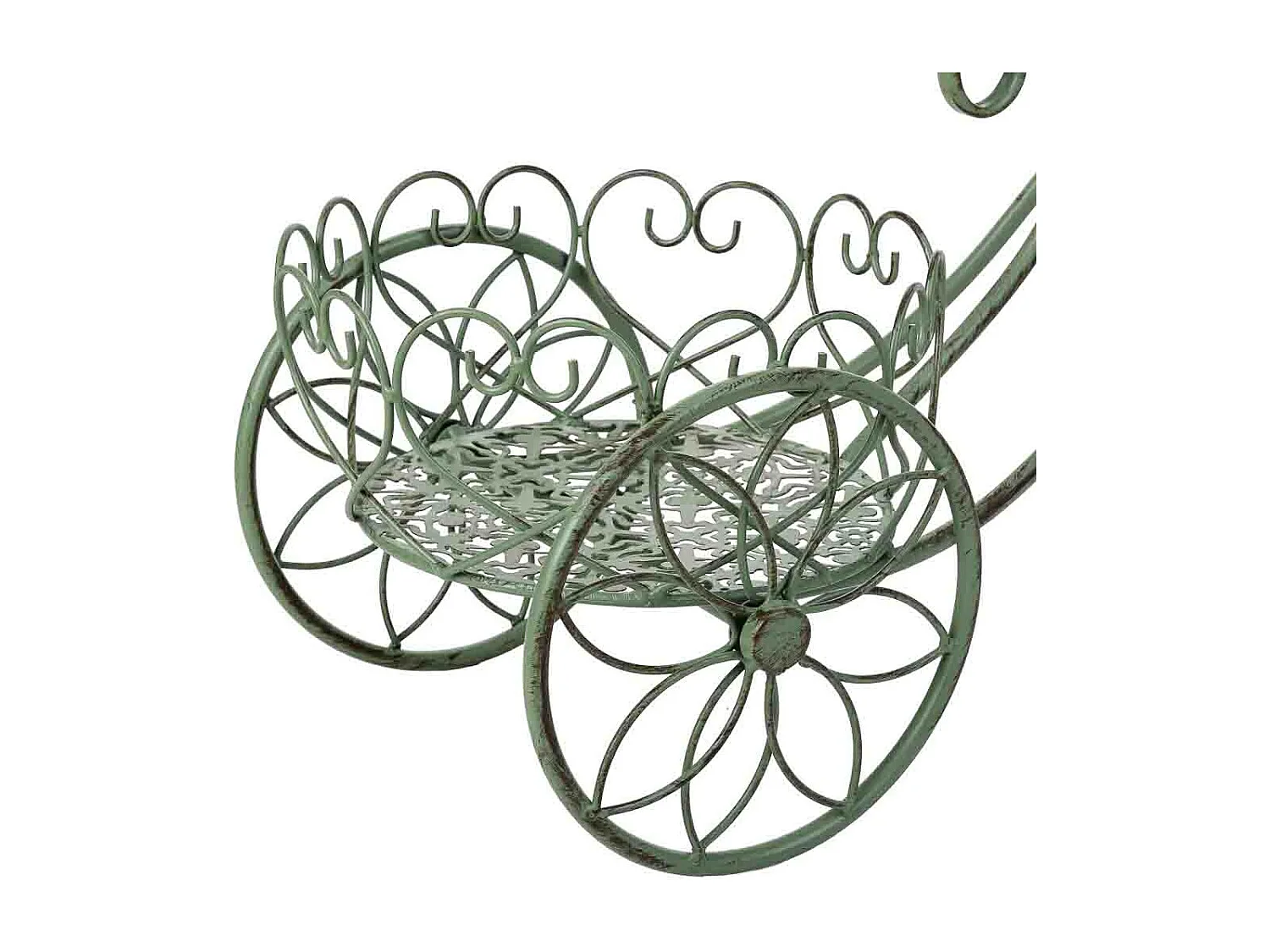 Soporte macetero verde, 67x21x38h cm