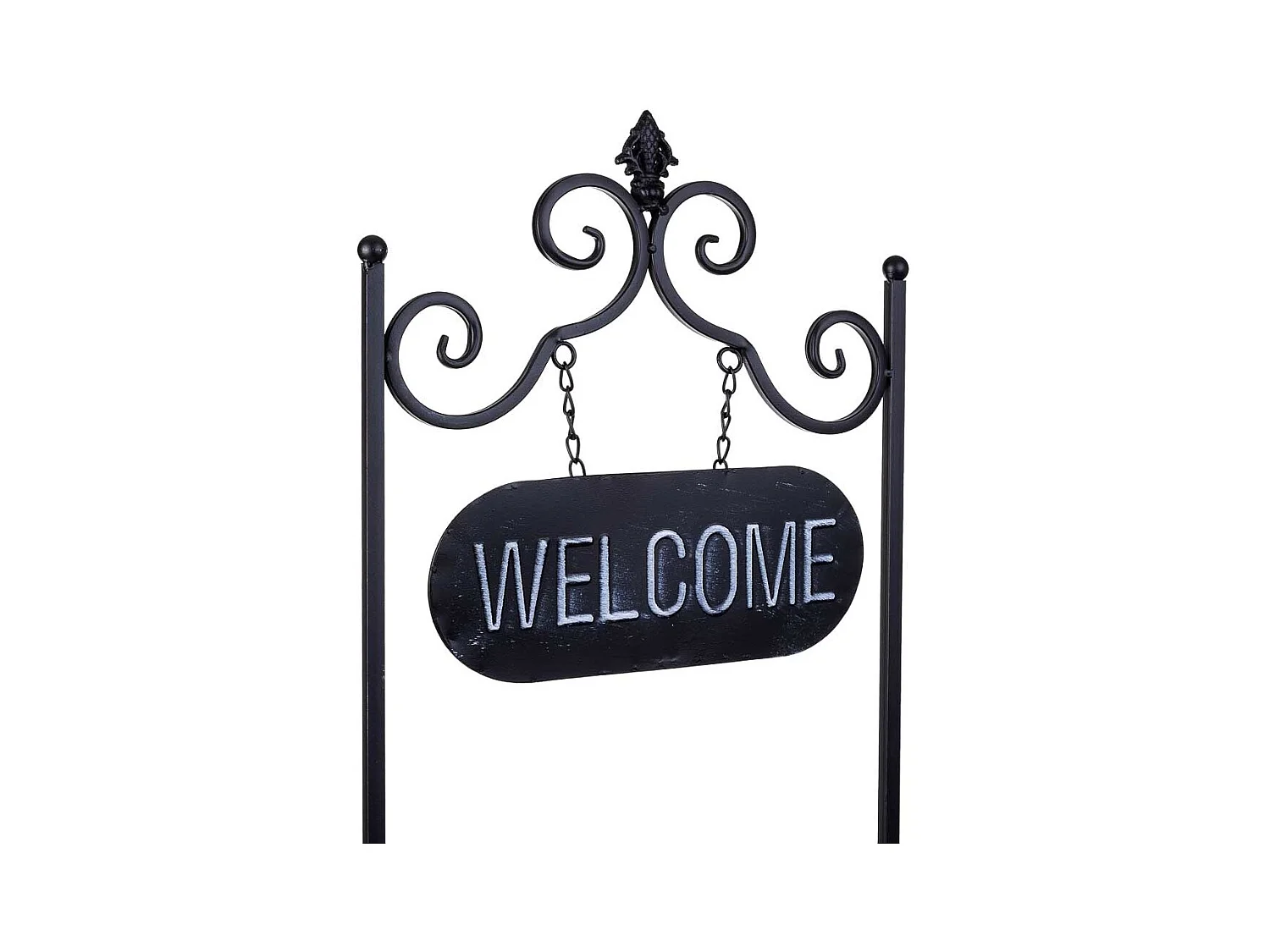 Support de pot de fleurs noir, 34,50x30x92h cm