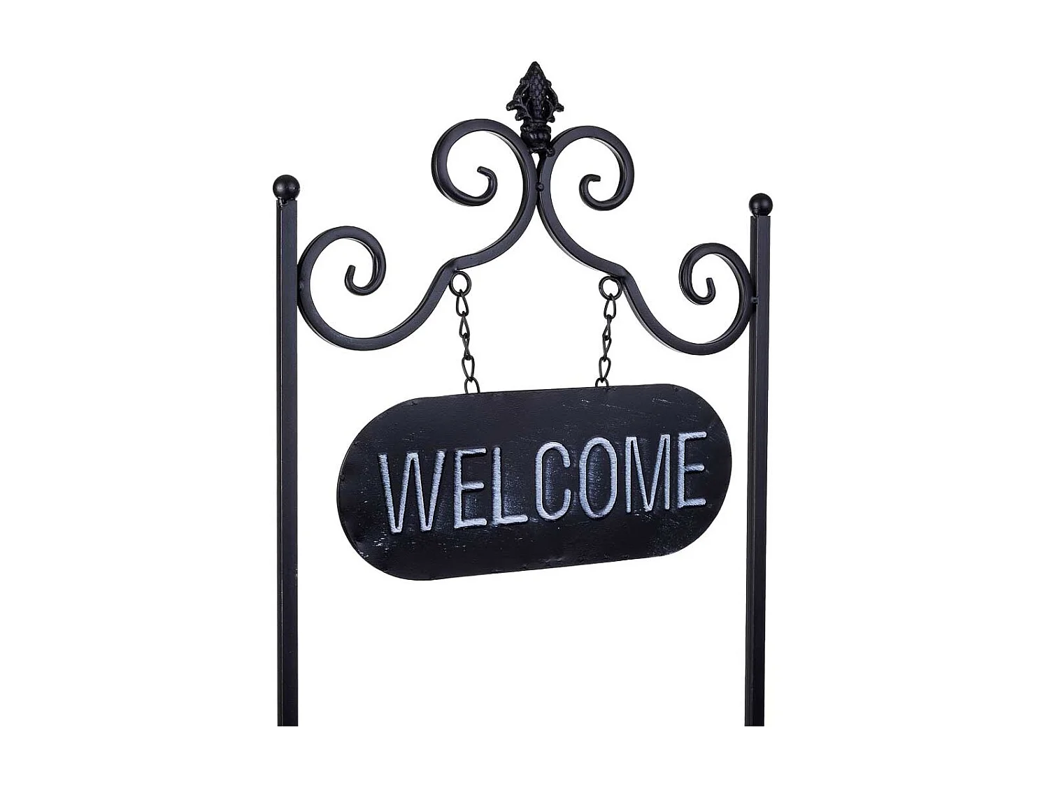 Suporte para vasos de flores preto, 34,50x30x92h cm