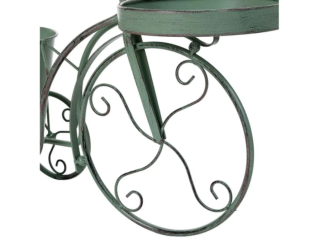 Suporte para vasos de flores verde, 47x19x35h cm