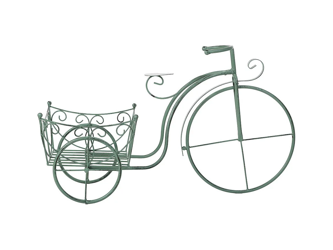 Suporte para vasos de flores verde, 61x22x36h cm