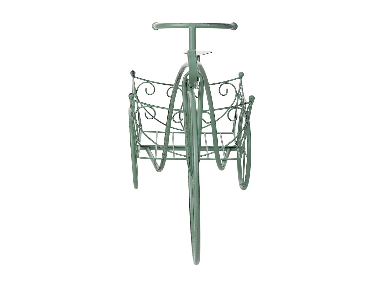 Suporte para vasos de flores verde, 61x22x36h cm