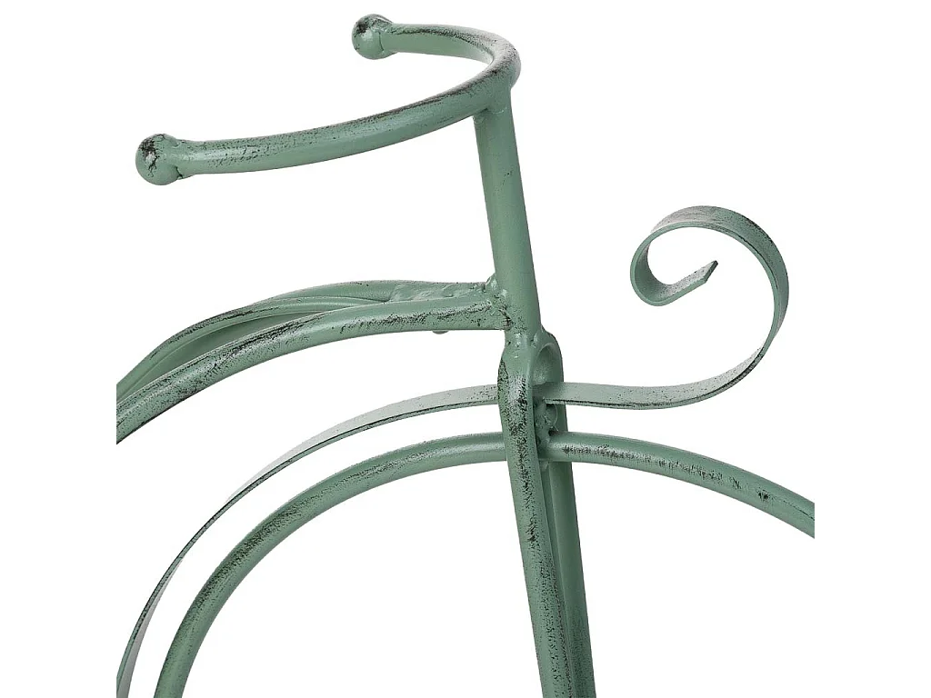 Suporte para vasos de flores verde, 61x22x36h cm