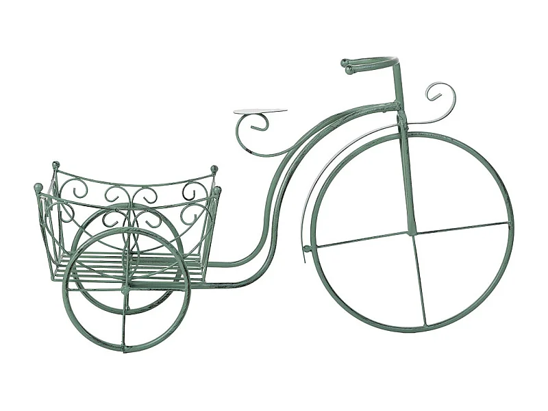 Suporte para vasos de flores verde, 61x22x36h cm