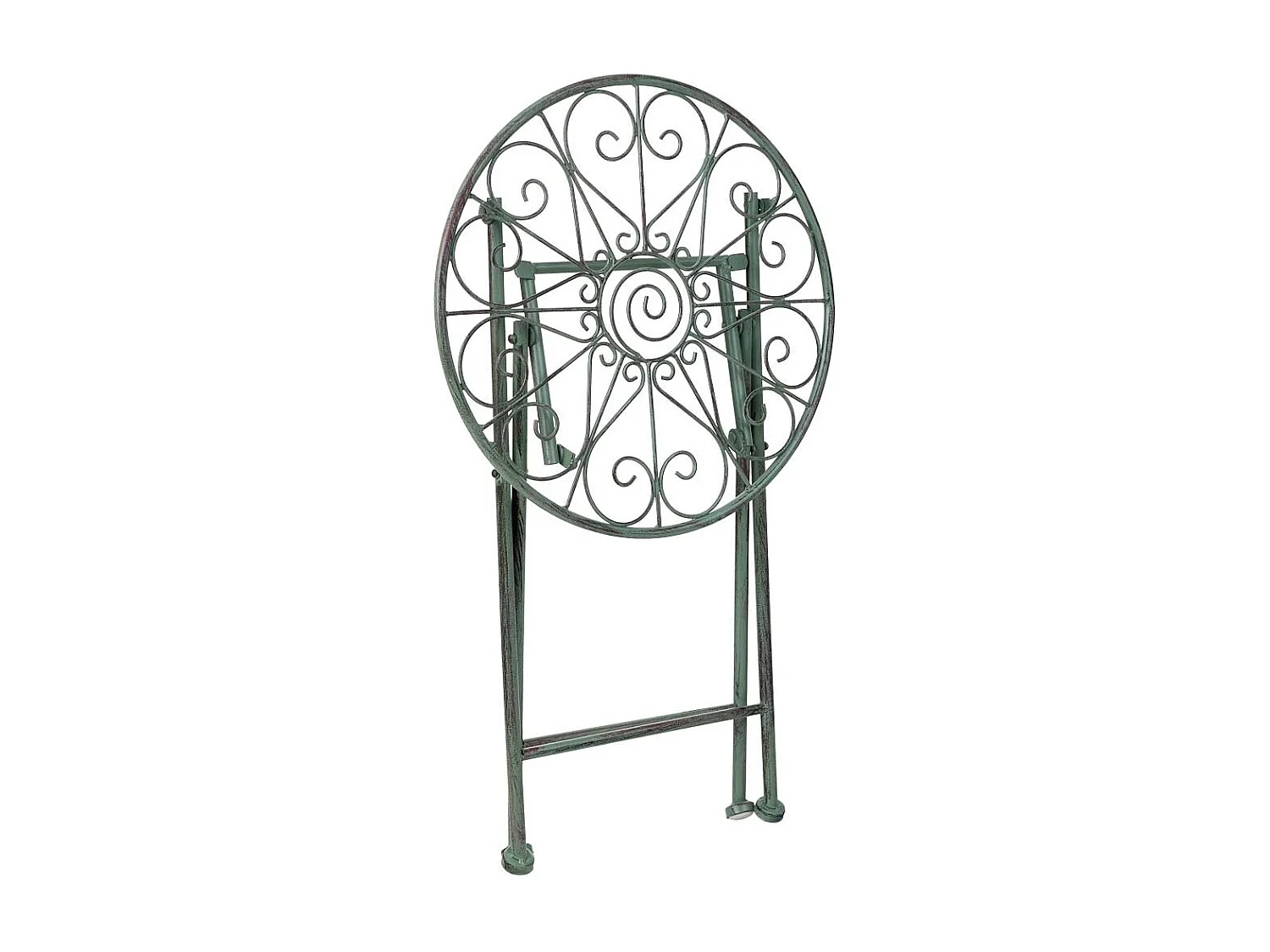 Suporte para vasos em ferro forjado preto, 31x31x40h cm