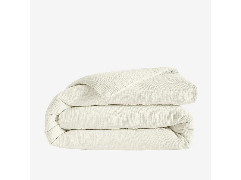 Habitat - Housse de couette en double gaze de coton - 240 x 220 cm - Écru - Arielle