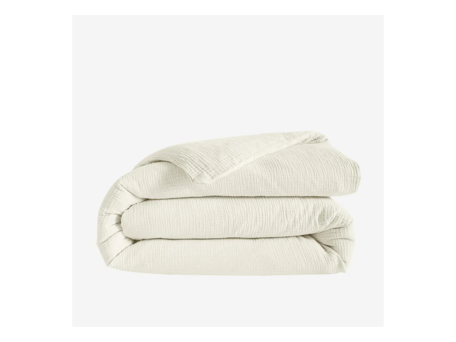 Habitat - Housse de couette en double gaze de coton - 240 x 220 cm - Écru - Arielle