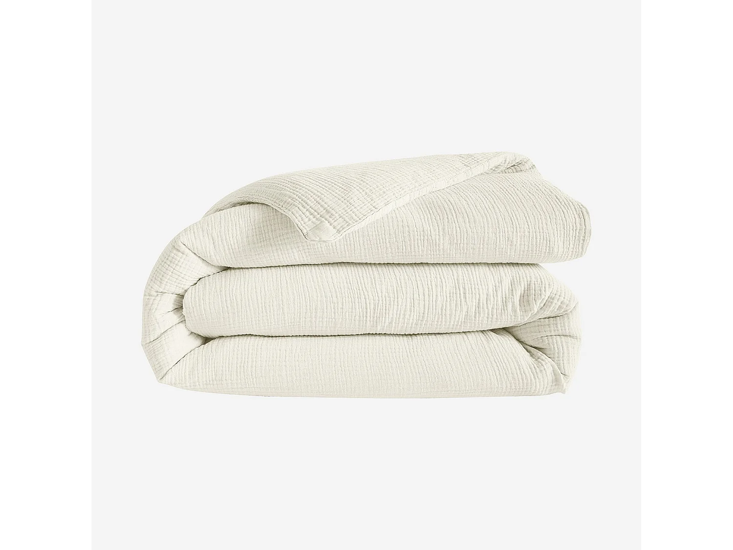 Habitat - Housse de couette en double gaze de coton - 240 x 220 cm - Écru - Arielle