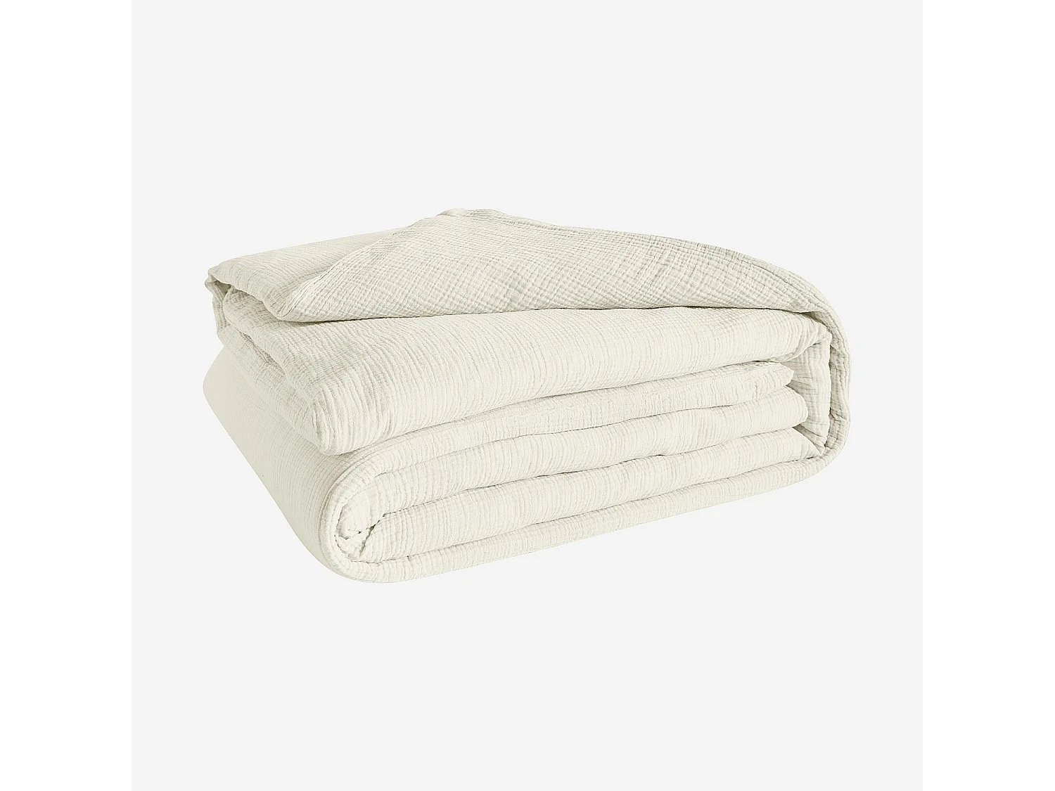 Housse de couette en double gaze de coton - 240 x 220 cm - Écru