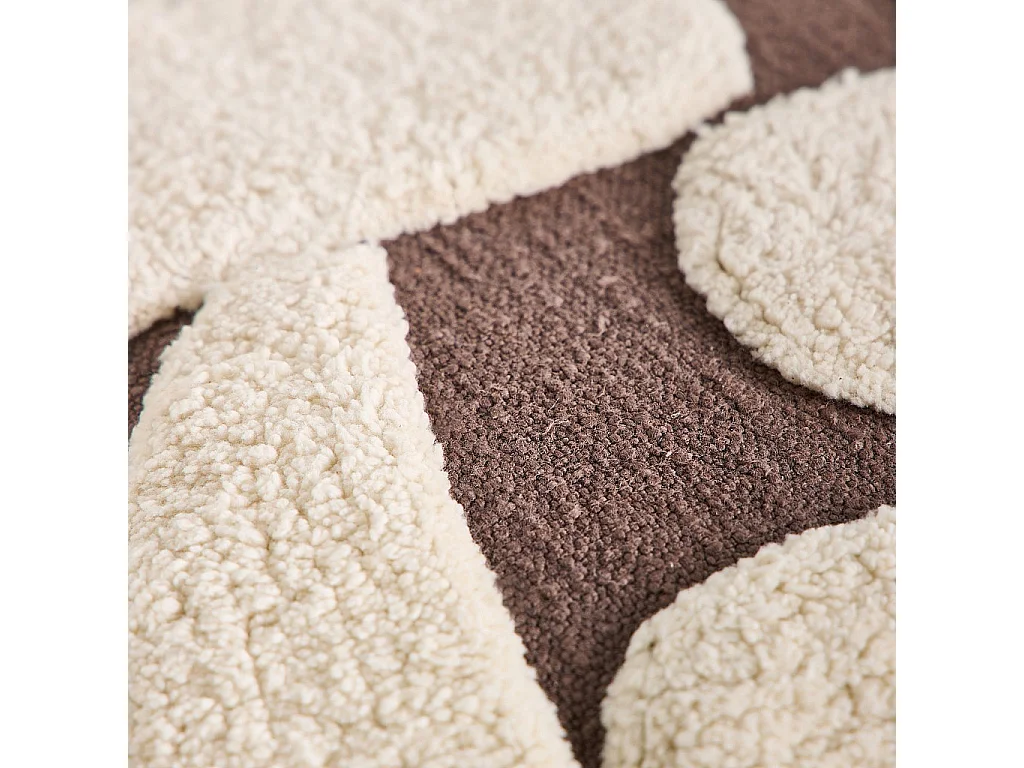 Habitat - Coussin tufté en coton - 45 x 45 cm - Brun - Anouk