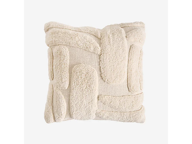 Habitat - Coussin tufté en coton - 45 x 45 cm - Écru - Anouk