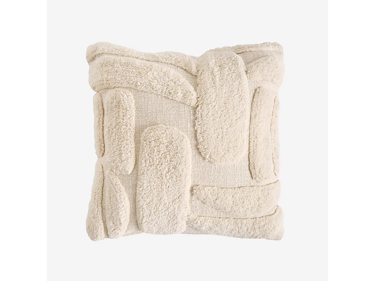 Habitat - Coussin tufté en coton - 45 x 45 cm - Écru - Anouk
