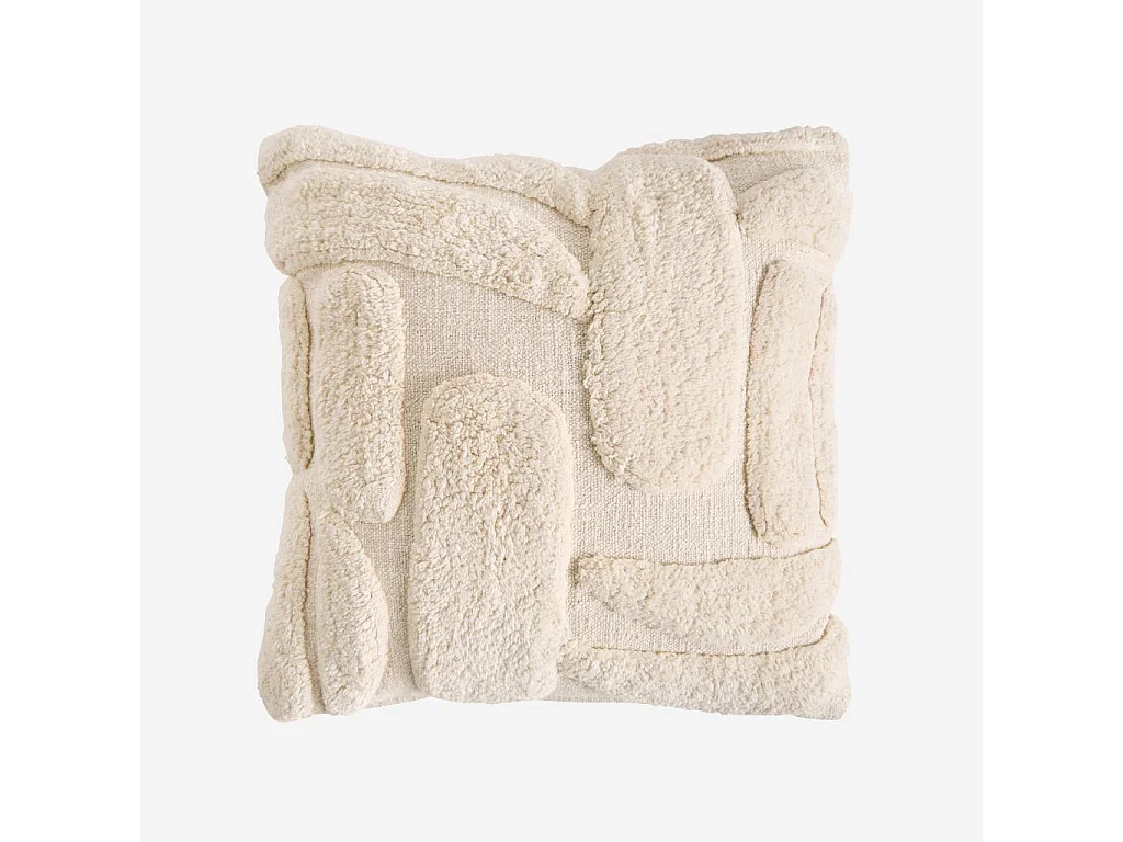 Habitat - Coussin tufté en coton - 45 x 45 cm - Écru - Anouk