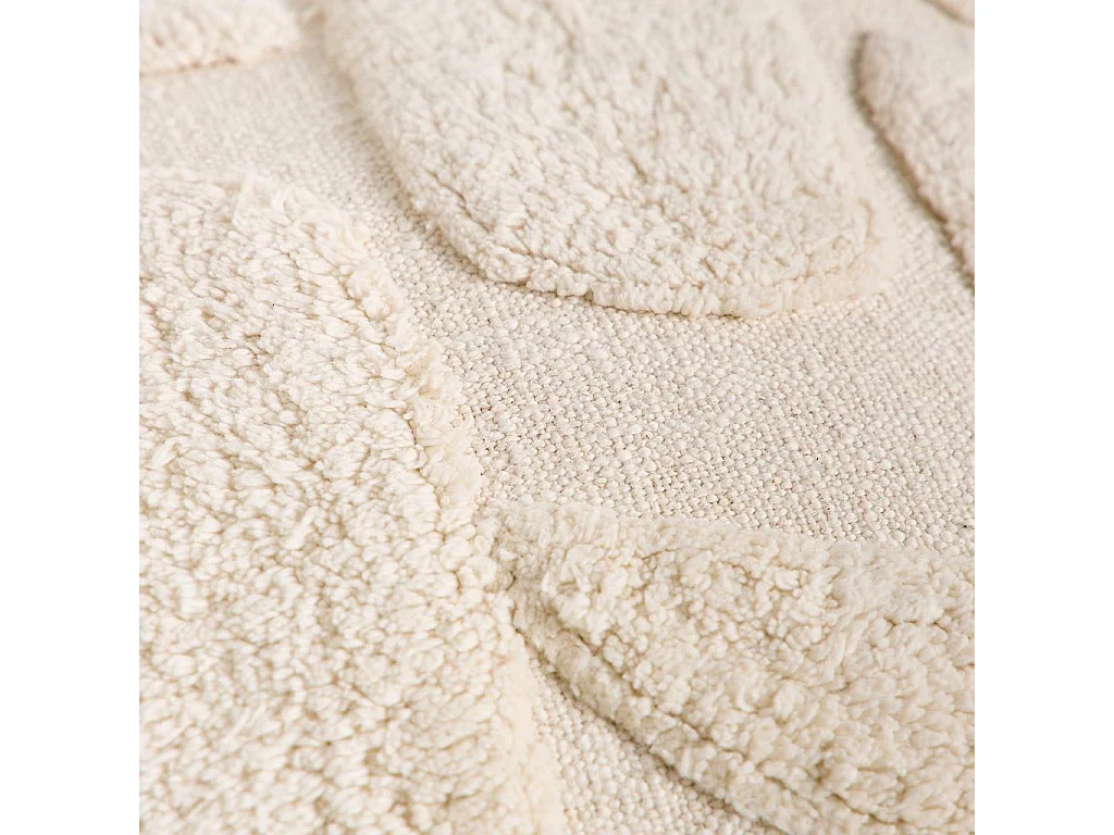 Habitat - Coussin tufté en coton - 45 x 45 cm - Écru - Anouk