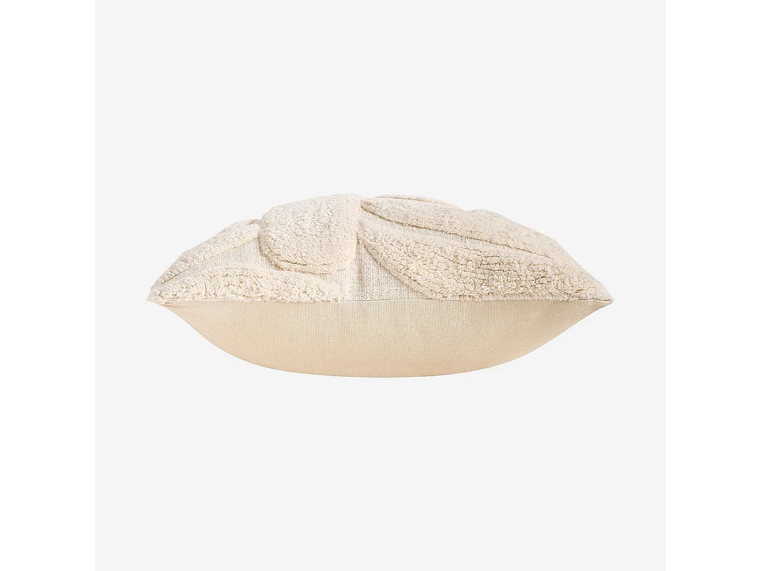 Coussin tufté en coton - 45 x 45 cm - Écru