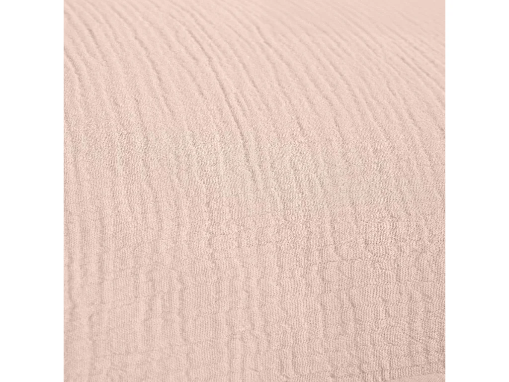 Habitat - Housse de couette en double gaze de coton - 260 x 240 cm - Rose poudré - Arielle