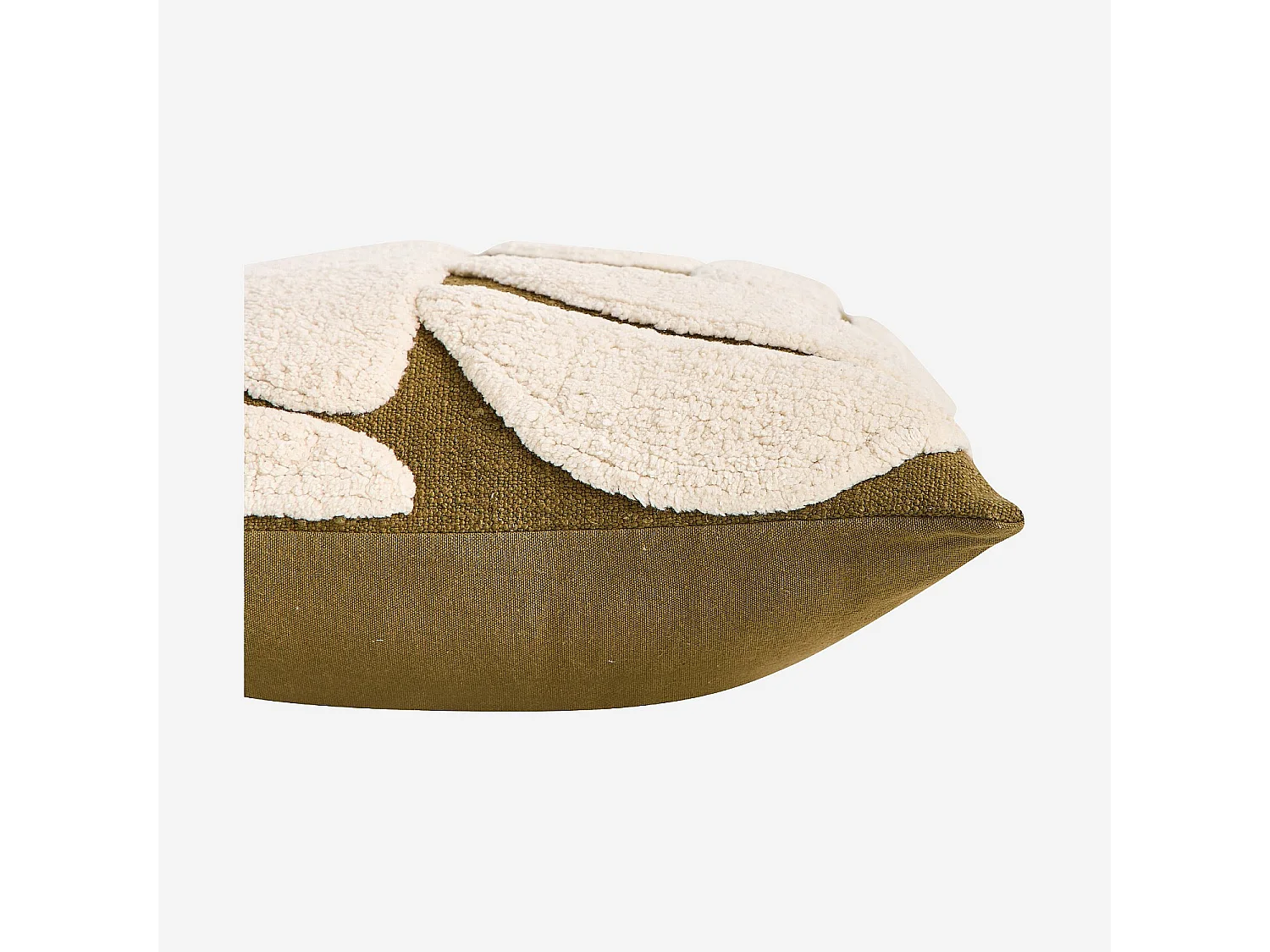Coussin tufté en coton - 45 x 45 cm - Bronze