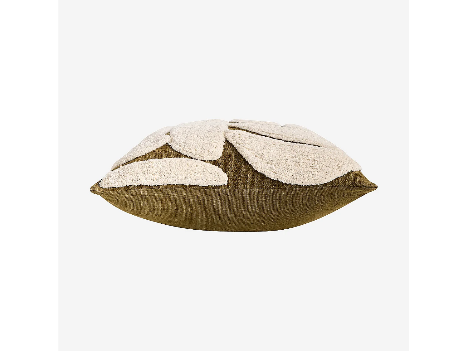 Coussin tufté en coton - 45 x 45 cm - Bronze