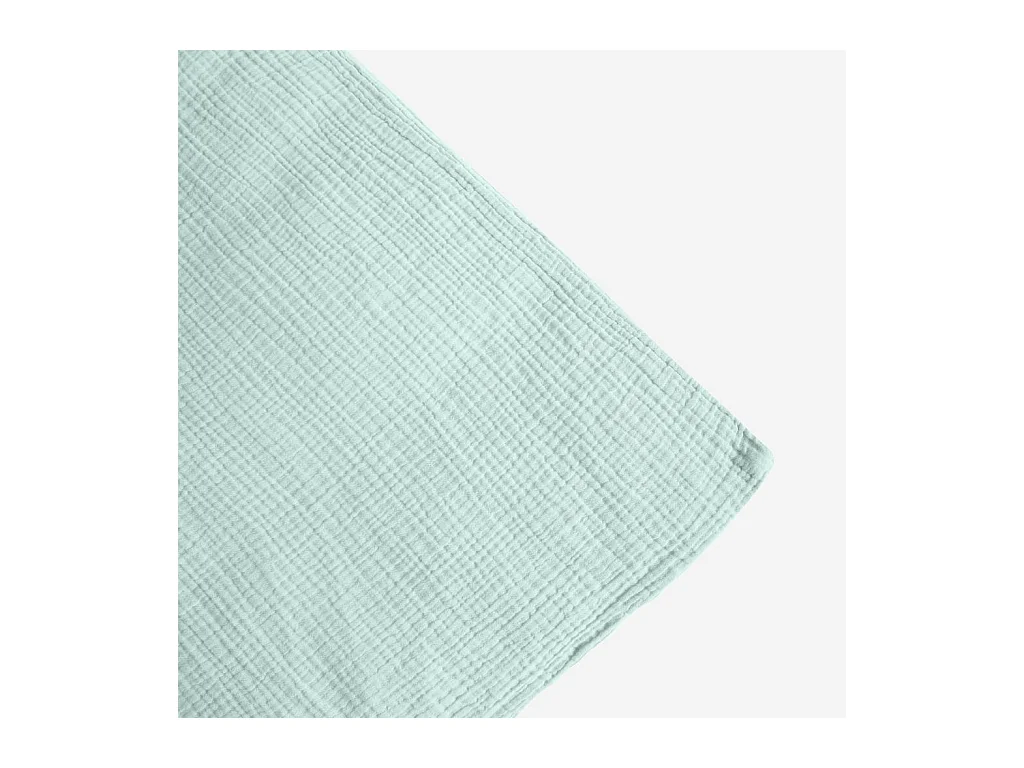 Habitat - Housse de couette en double gaze de coton - 240 x 220 cm - Céladon - Arielle