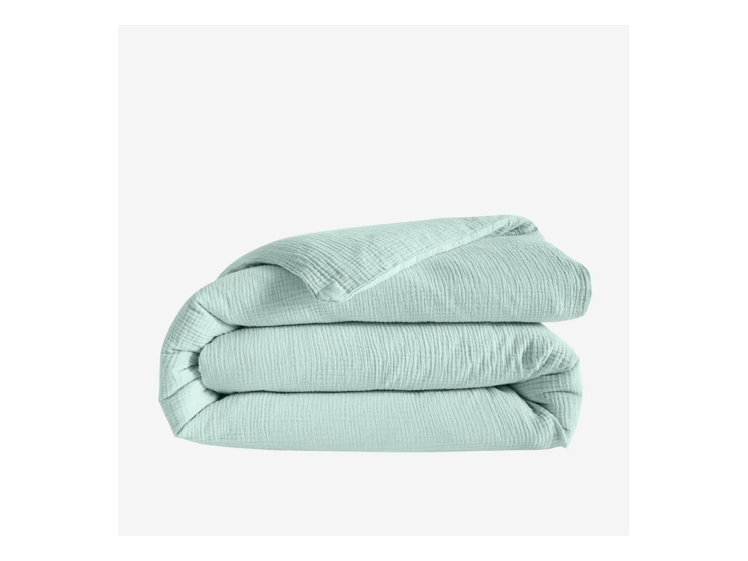 Habitat - Housse de couette en double gaze de coton - 240 x 220 cm - Céladon - Arielle