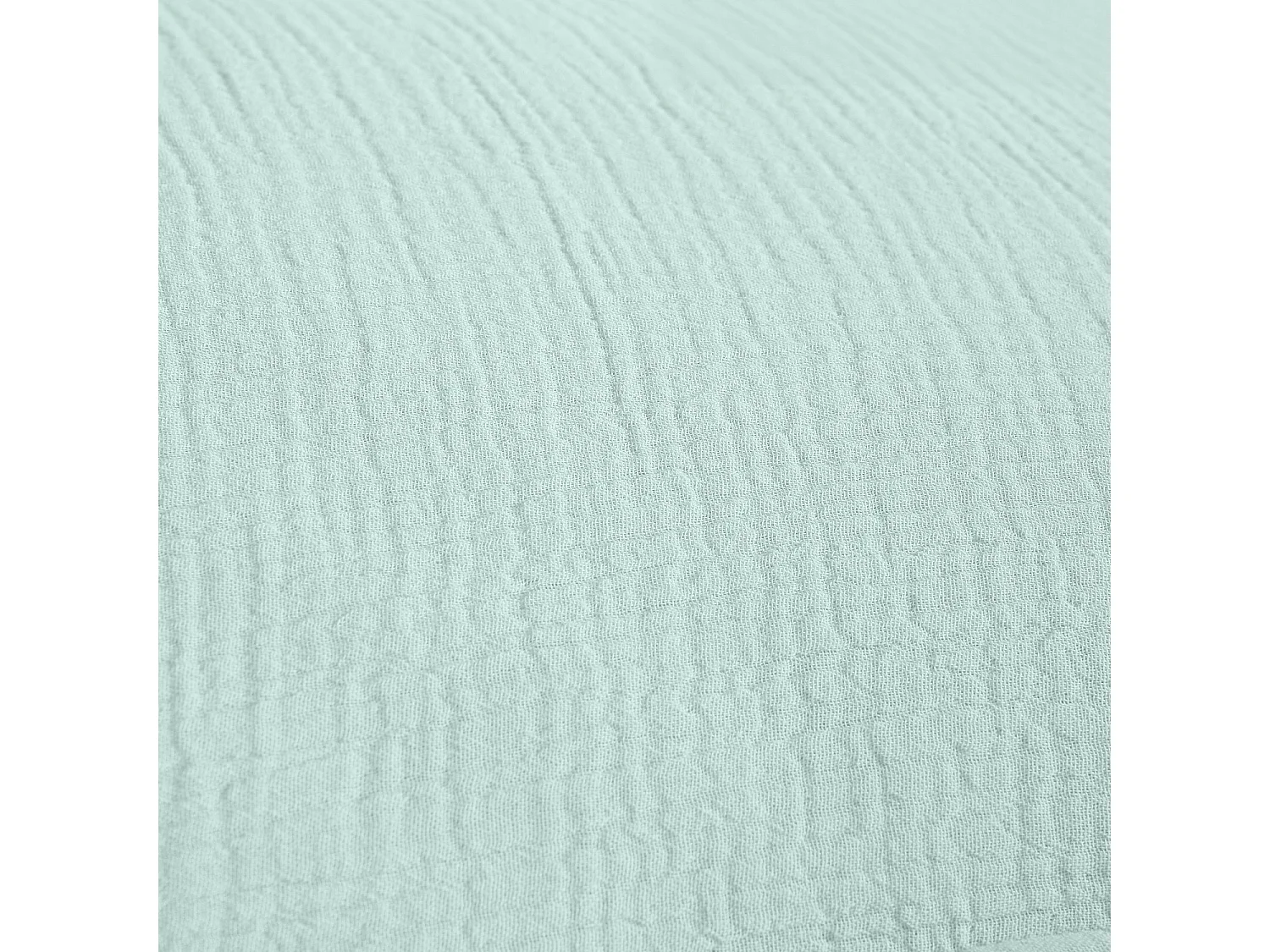 Habitat - Housse de couette en double gaze de coton - 240 x 220 cm - Céladon - Arielle