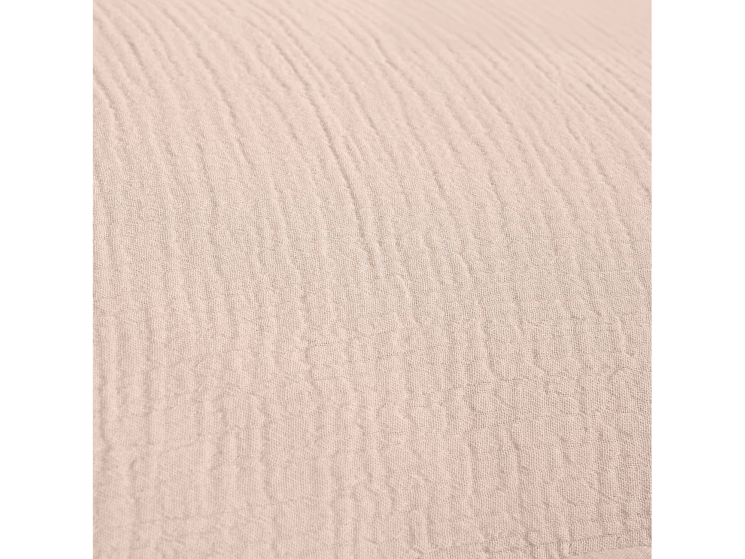 Housse de couette en double gaze de coton - 240 x 220 cm - Rose poudré