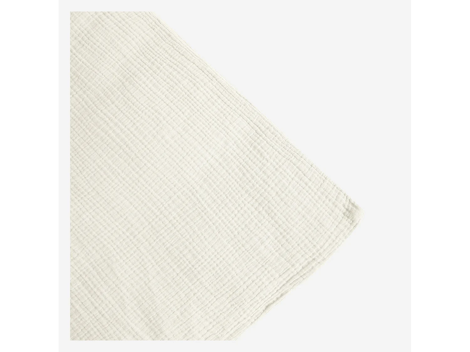 Habitat - Housse de couette en double gaze de coton - 260 x 240 cm - Écru - Arielle