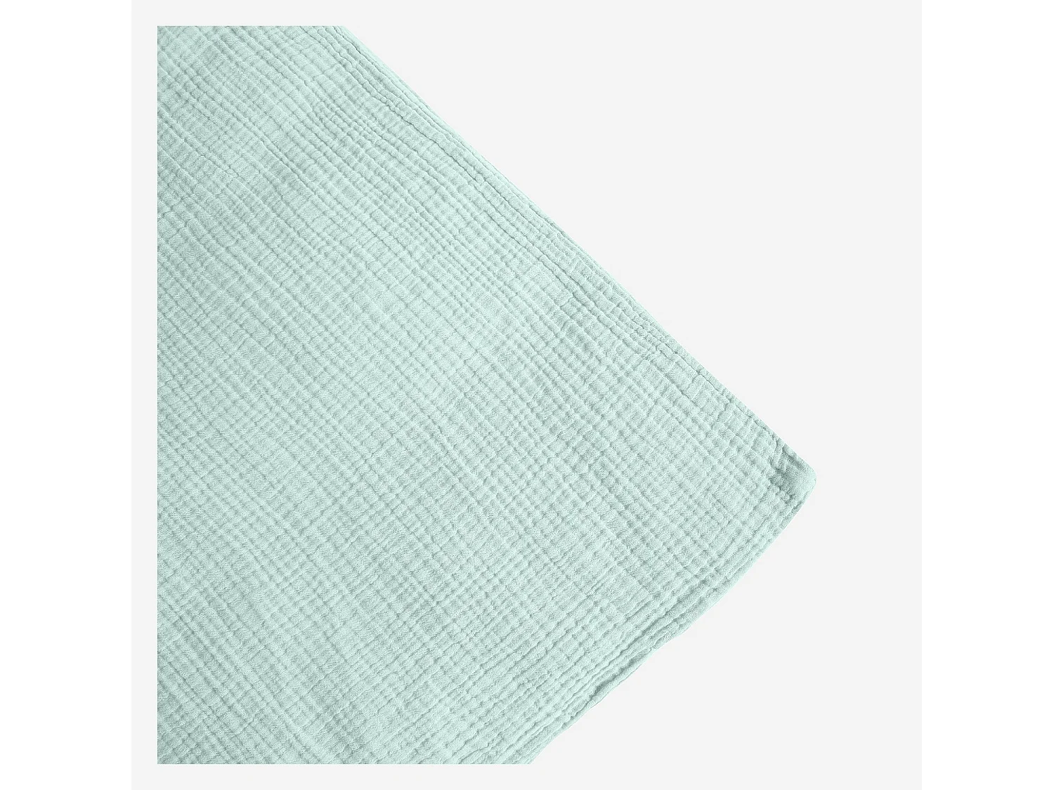 Housse de couette en double gaze de coton - 260 x 240 cm - Céladon