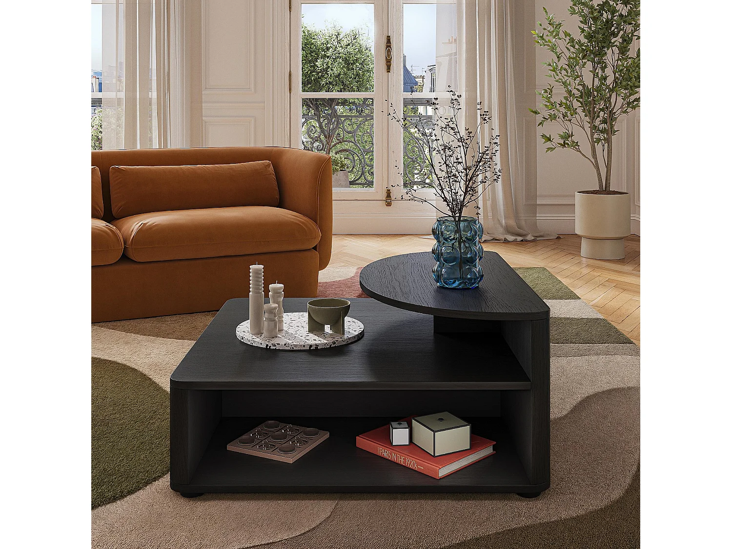 Table basse en frêne - Noir - Design by Hélèna Pille