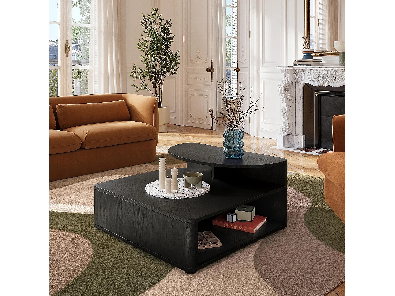 Table basse en frêne - Noir - Design by Hélèna Pille