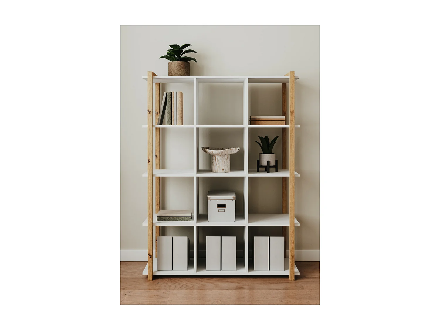 Industriële Boekenkast 12 vakken H145 cm - DENVER