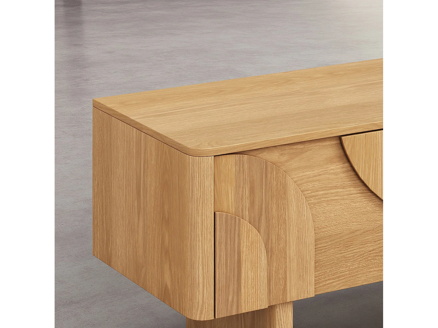 Habitat - Meuble TV 3 tiroirs en chêne 180 cm - Naturel - Design by Hélèna Pille - Milord