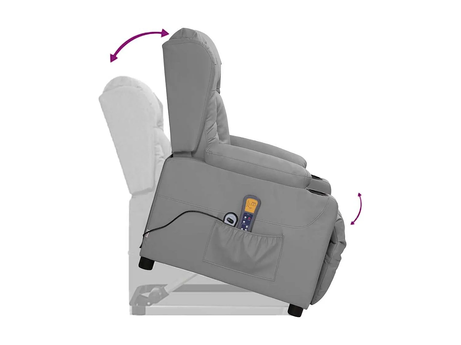 Fauteuil de massage Gris Similicuir