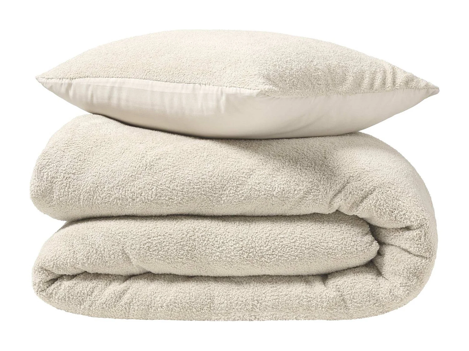 Parure de lit 240x220 bouclette naturel Douceur d'Intérieur Helena