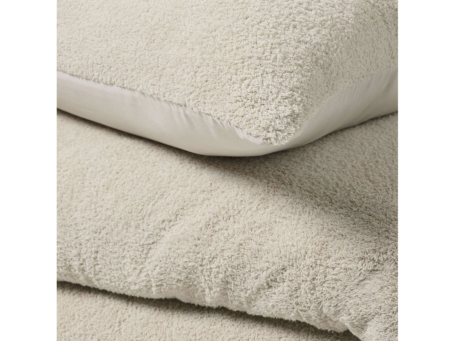 Parure de lit 240x220 bouclette naturel Douceur d'Intérieur Helena