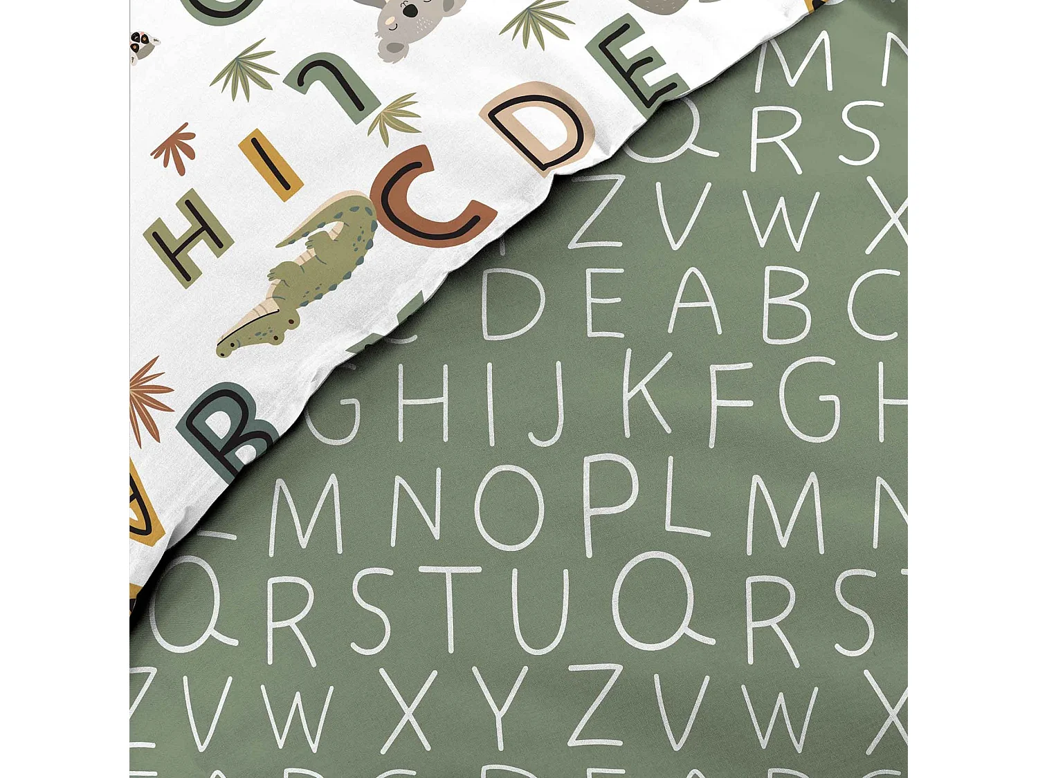 Parure de lit enfant réversible 140x200 coton Douceur d'Intérieur Tigry