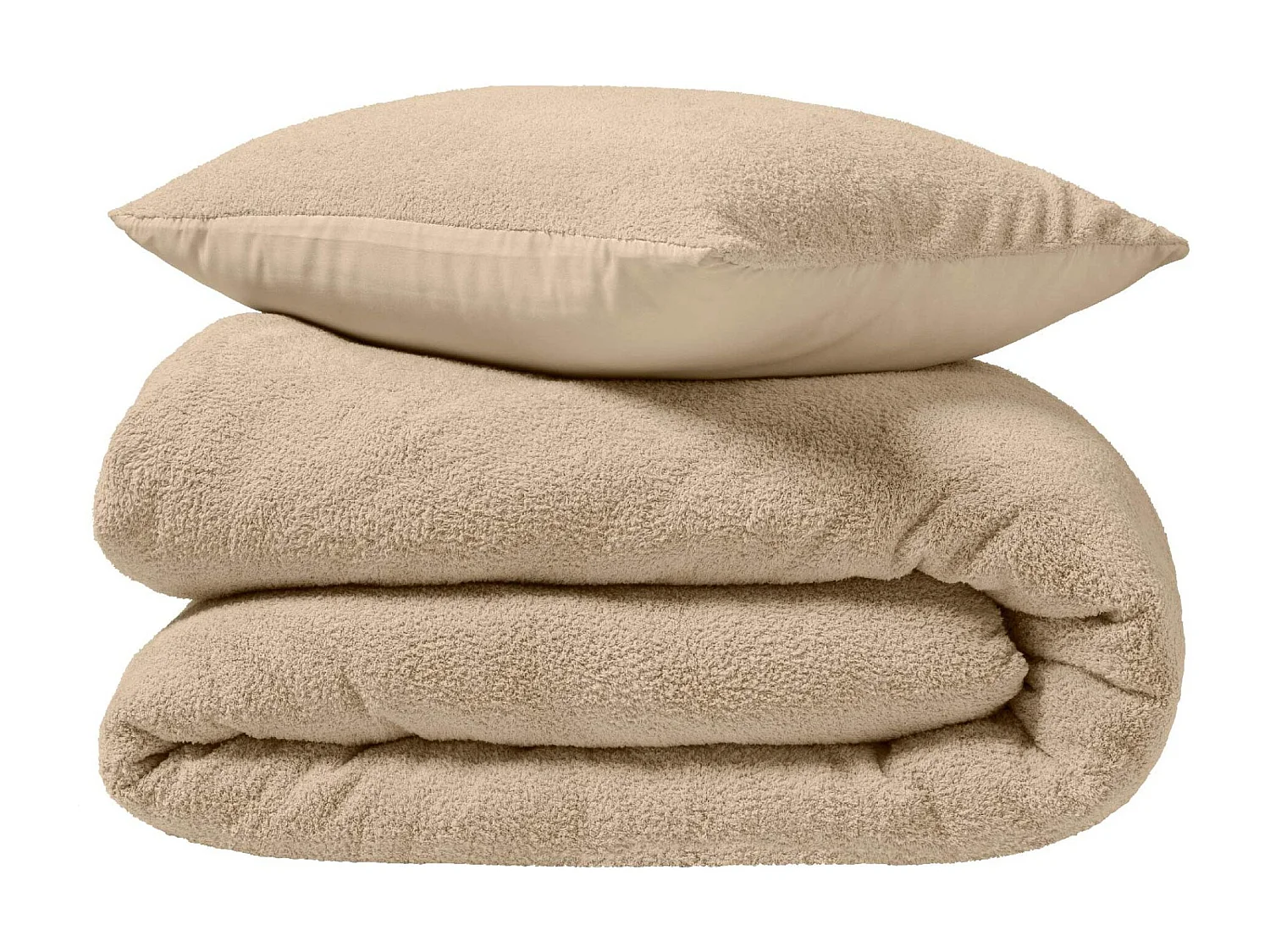 Parure de lit 240x220 bouclette sable Douceur d'Intérieur Helena