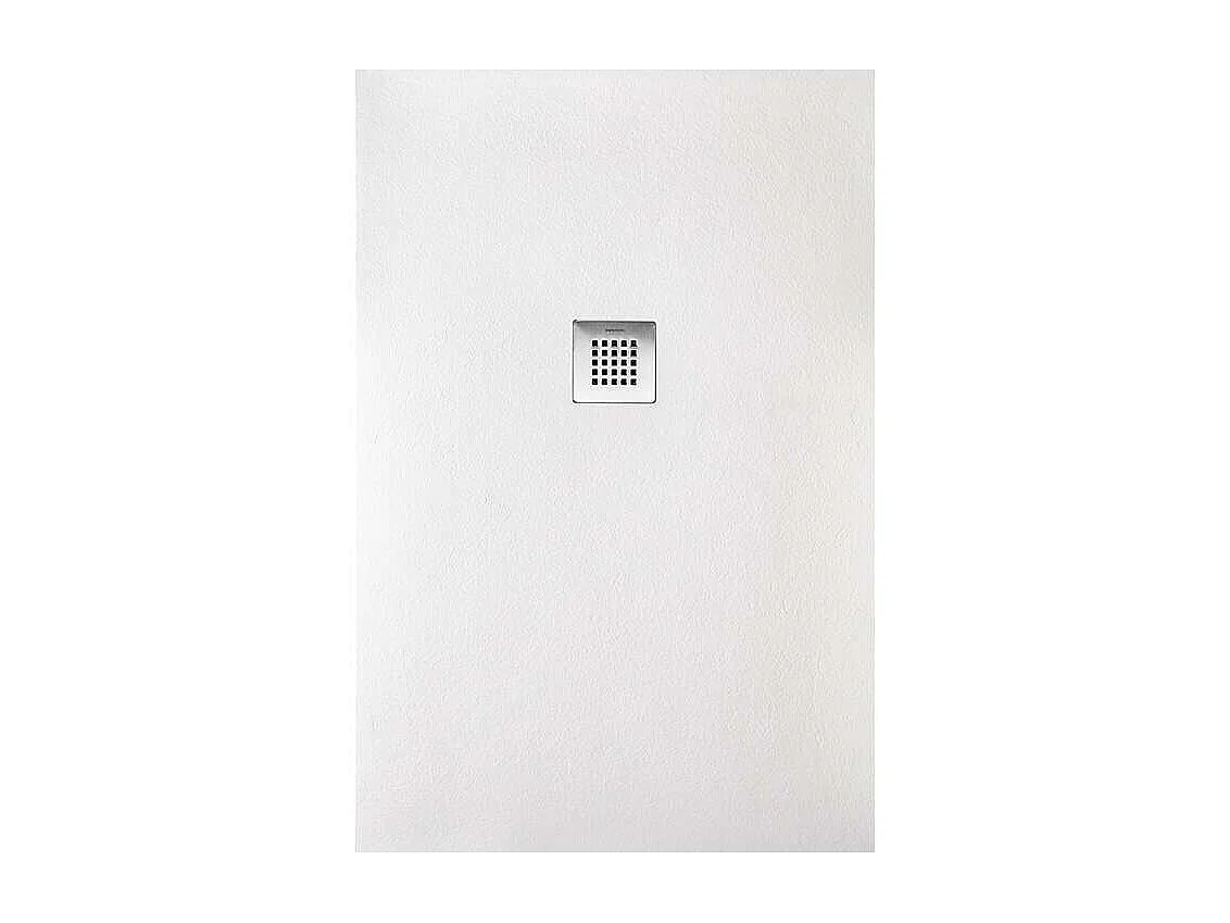 Plato de ducha extraplano STRATO con superficie de pizarra, rectangular, blanco  80 x 120 cm