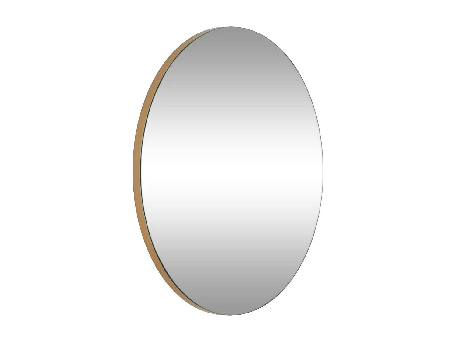 Miroir d'entrée rond bord doré Ø60 cm - style moderne CODY