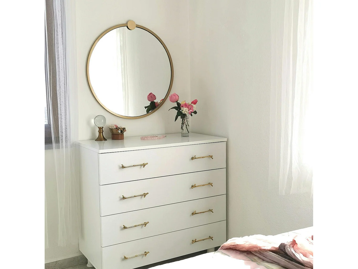 Miroir de salle de bains doré Ø60 cm - style moderne CODY