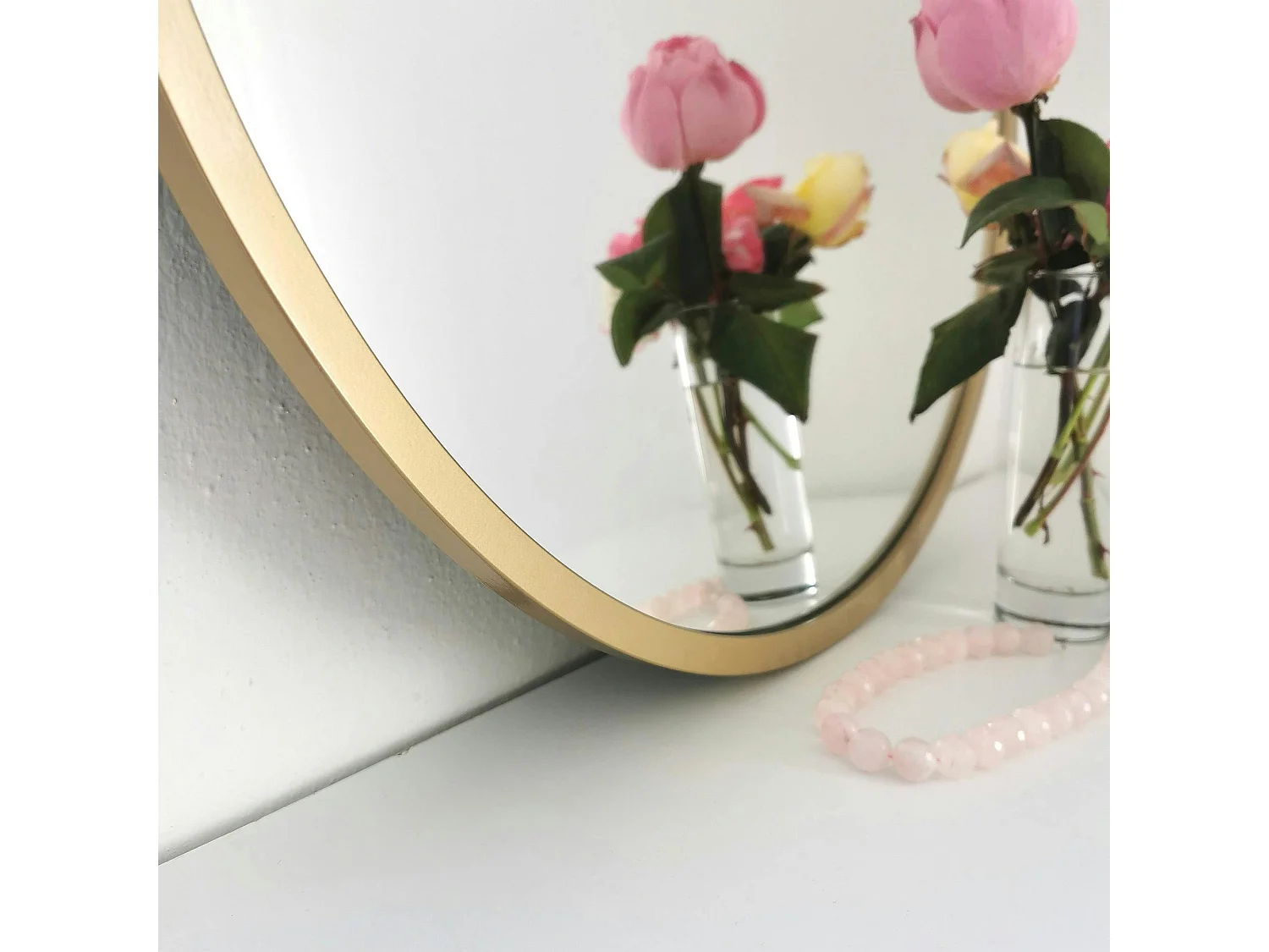 Miroir de salle de bains doré Ø60 cm - style moderne CODY
