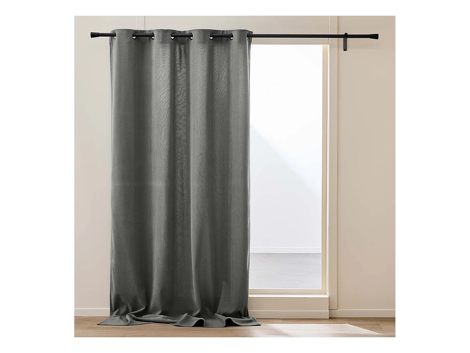 Rideau thermique velours 140x260 anthracite Madison