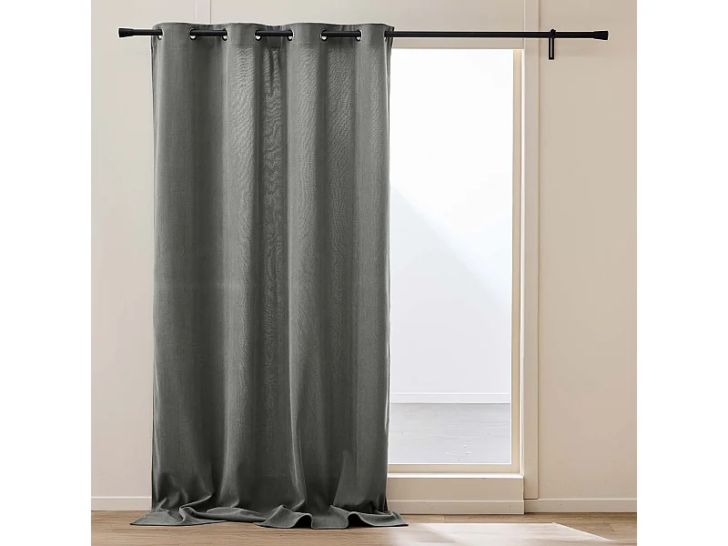 Rideau thermique velours 140x260 anthracite Madison