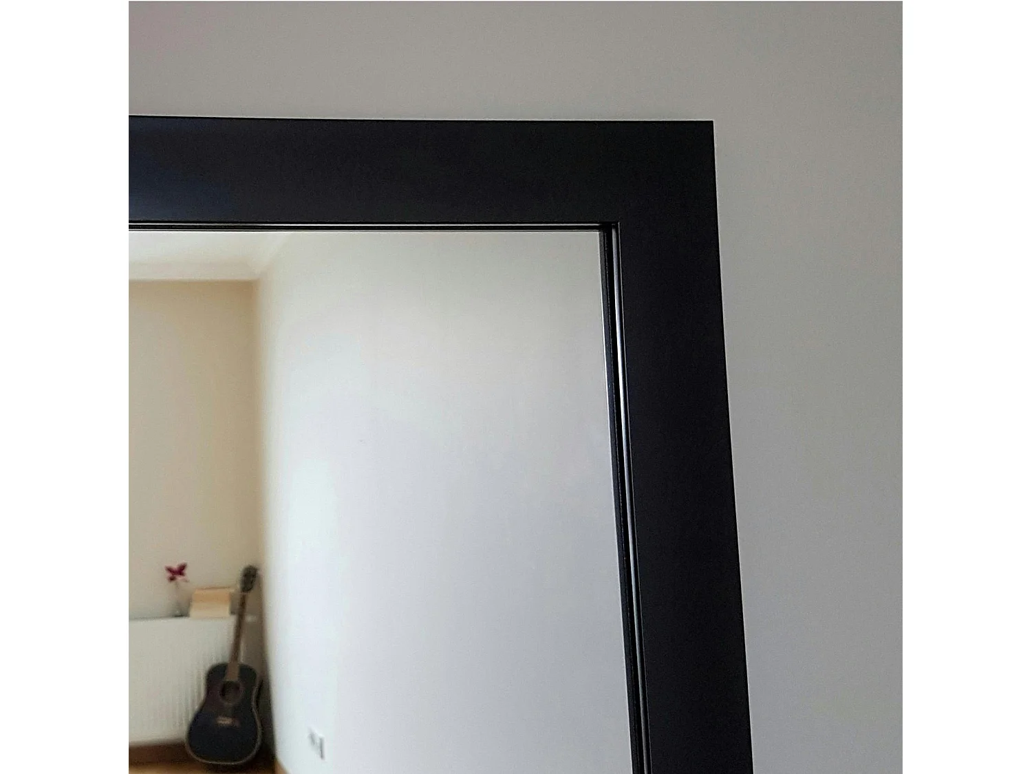 Miroir d'entrée vertical noir 105 cm - style moderne CODY