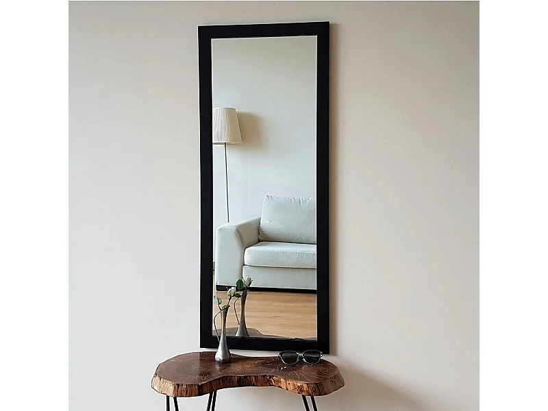 Miroir d'entrée vertical noir 105 cm - style moderne CODY