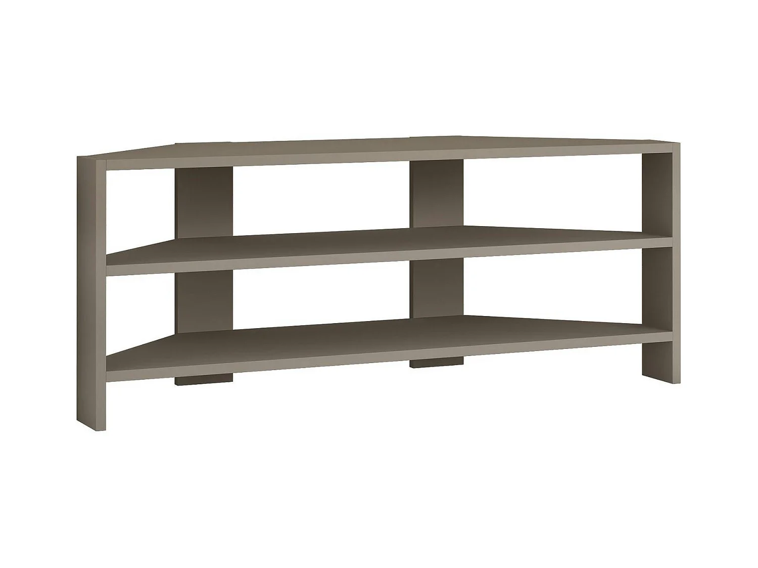 Meuble TV d'angle rangements ouverts - finition moka MARFA