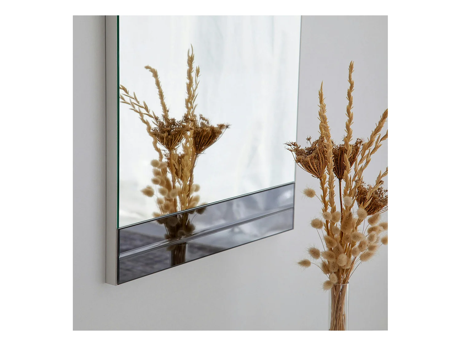 Miroir mural vertical - bandeau verre fumé CODY