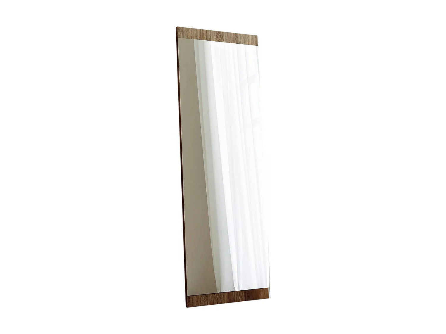 Miroir mural rectangulaire effet noyer - 120 cm CODY