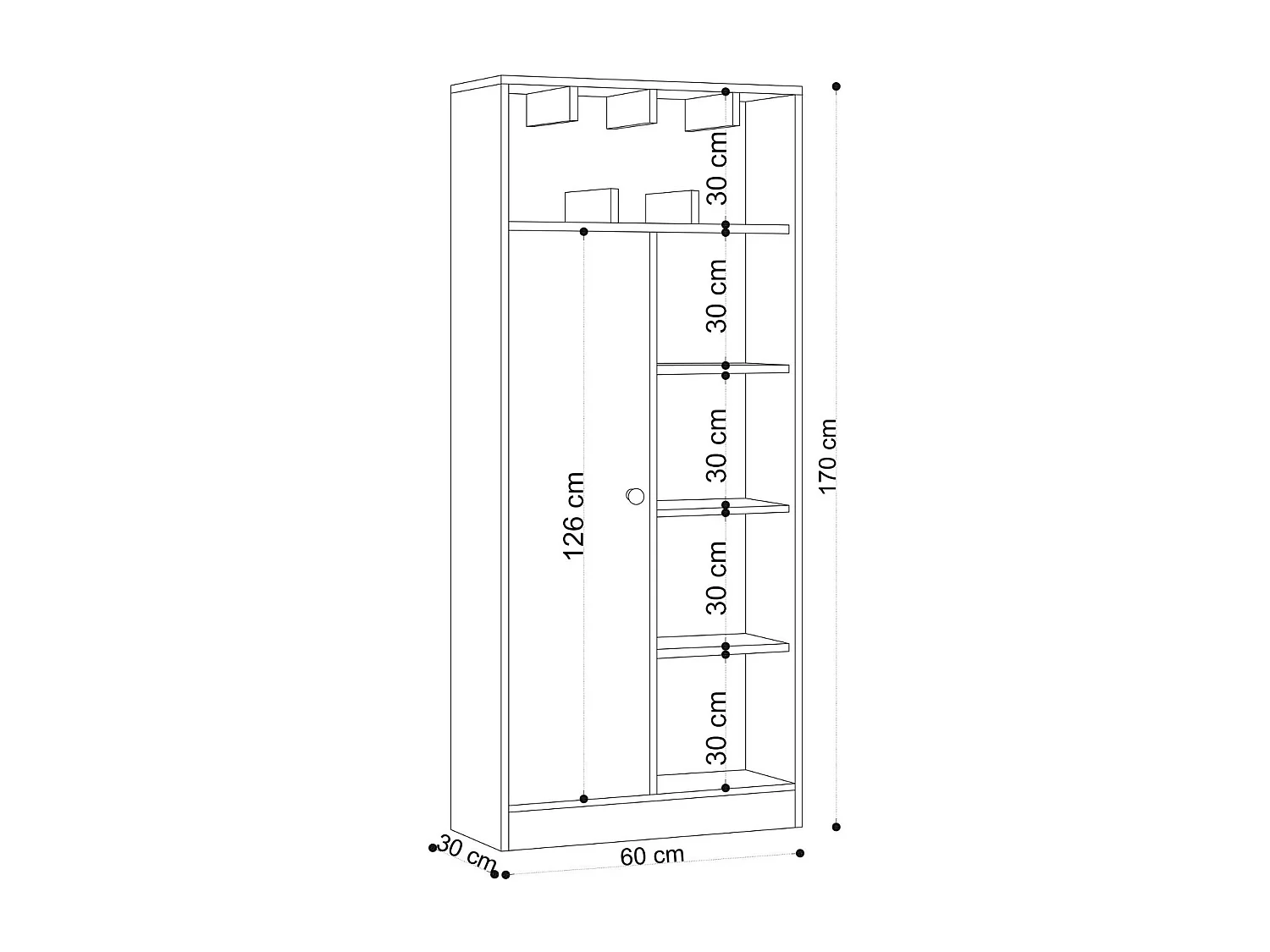Bibliothèque chambre ado effet bois clair - moderne MARFA